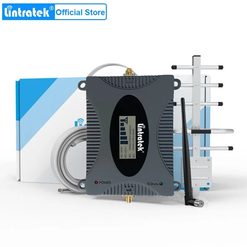 Lintratek GSM 2G 3G 4G Signal Booster with Antenna Kit