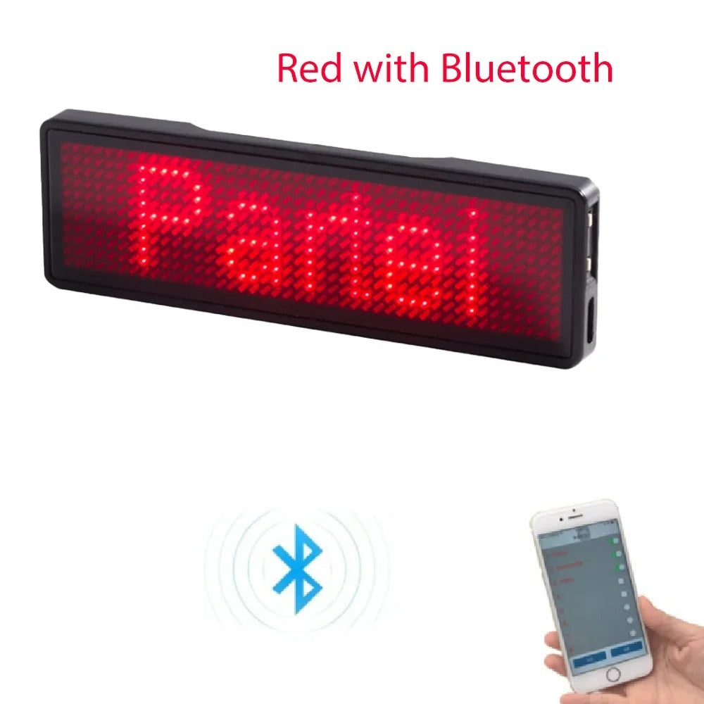 DIY Bluetooth Programmable LED Name Badge Display