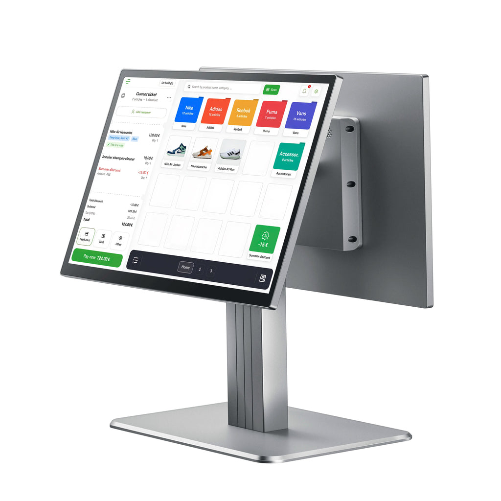 15.6 Inch Dual Screen POS System Touch i3/i5 Terminal