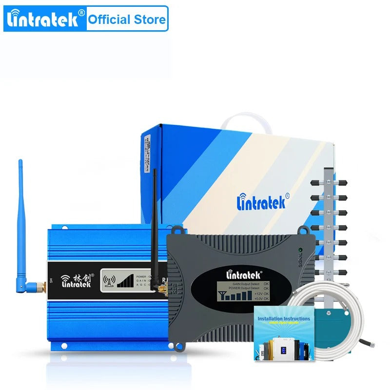 Lintratek GSM 2G 3G 4G Signal Booster with Antenna Kit