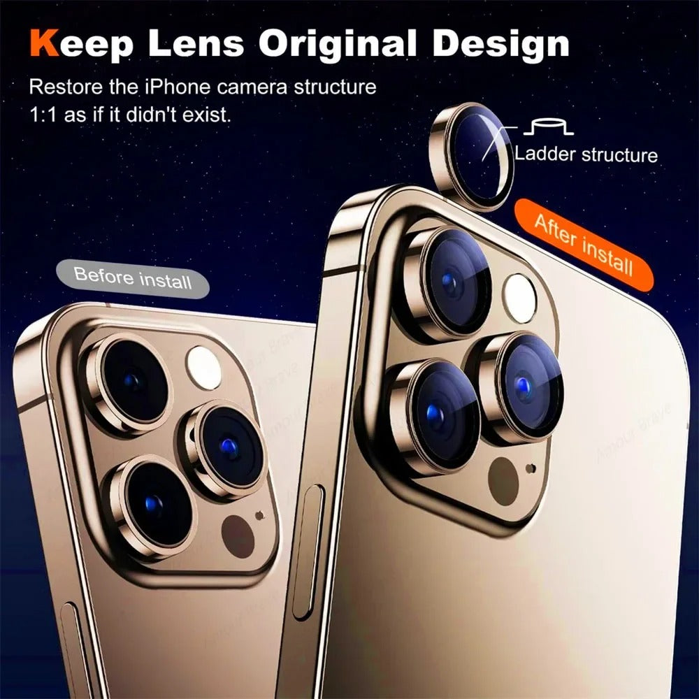 iPhone 15 / 16 Pro Max Camera Lens Protector 2–3Pcs Full Cover Glass