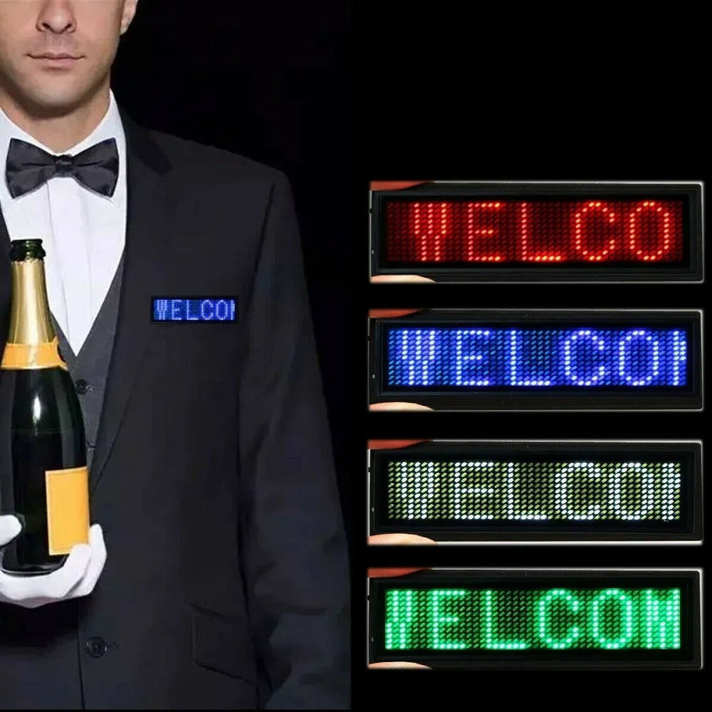 DIY Bluetooth Programmable LED Name Badge Display