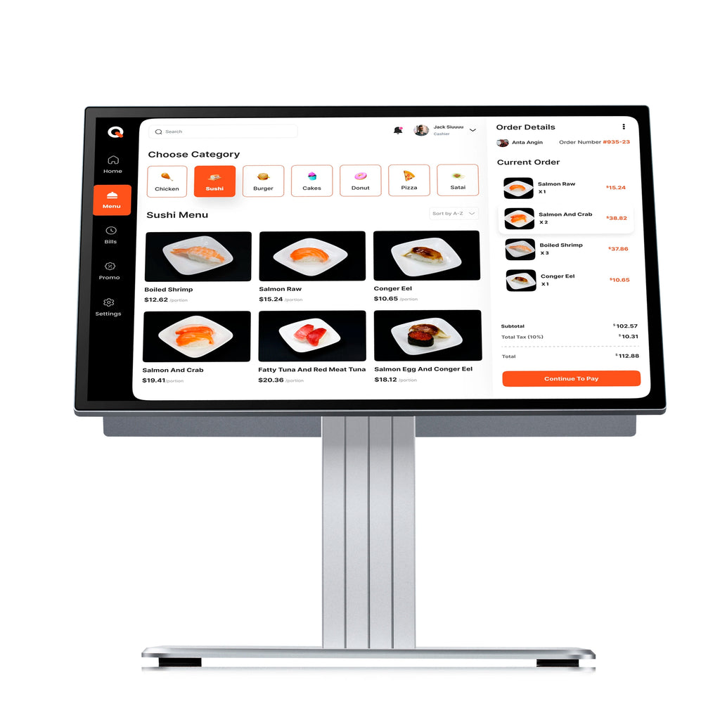 15.6 Inch Dual Screen POS System Touch i3/i5 Terminal