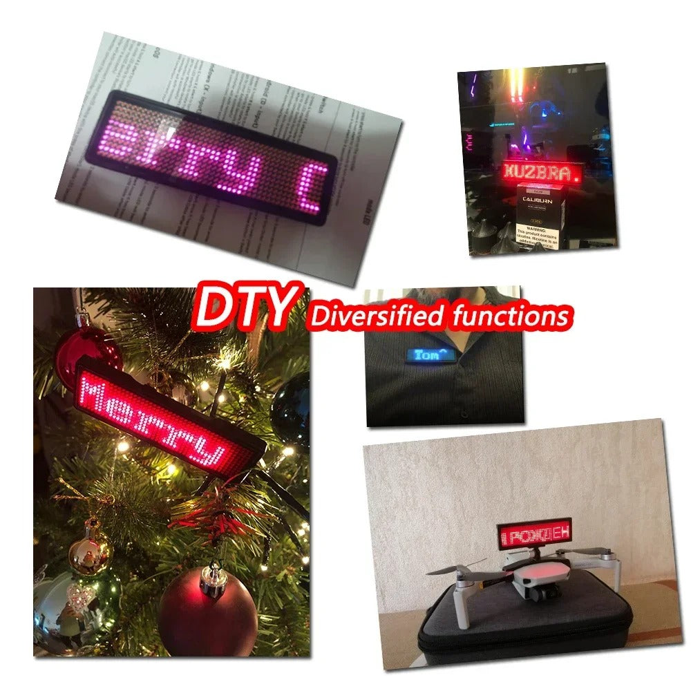DIY Bluetooth Programmable LED Name Badge Display